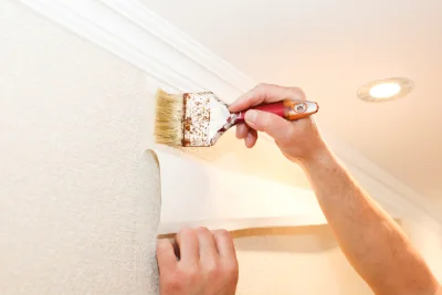 Pose de papier peint à Montmelard — revêtements muraux et toiles de verre